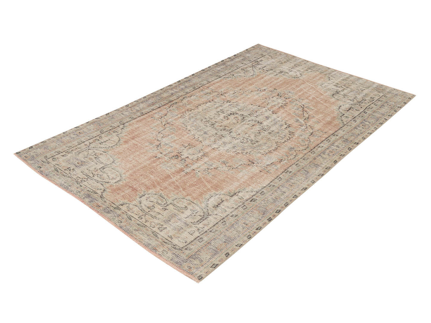 Vintage Rug, Turkish Rug, Area Rug, Oushak Rug, Handmade Rug, Neutral Rug, Bedroom Rug, Scandinavian Rug, Turkish Carpet, Rug 5x7, 12072
