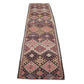 Handmade Oushak Runner Rug, Turkish Antique Runner Rug, Vintage Eclectic Runner Rug, Kitchen Runner, Kilim Runner, Runner Rug 3x13, 11264
