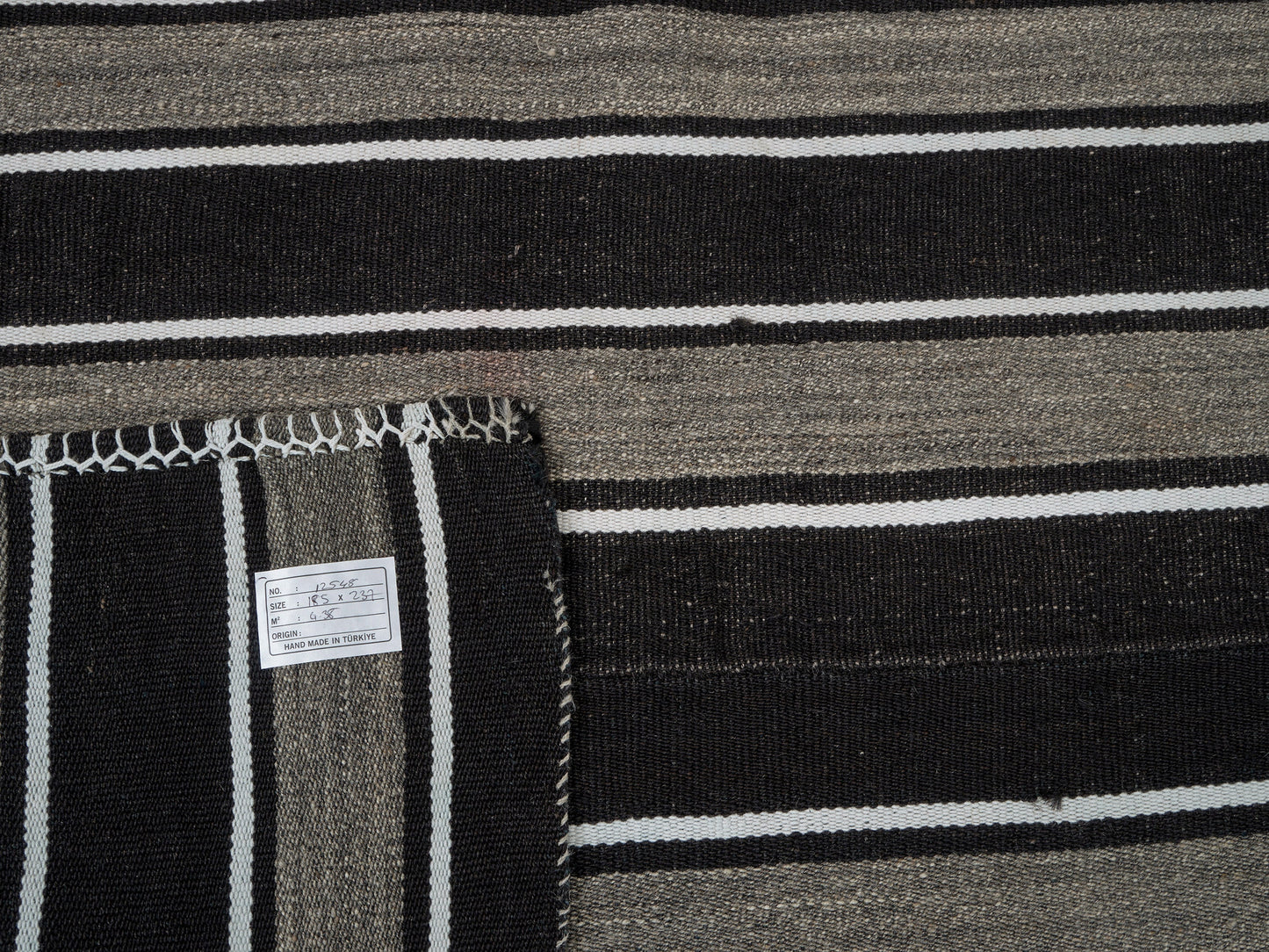 Area Kilim Rug, Vintage Kilim, Turkish Kilim, Handmade Striped Kilim Rug, Rug Kilim, Goat Hair Rug, Bedroom Rug, Kilim Rug 6x8, 12548