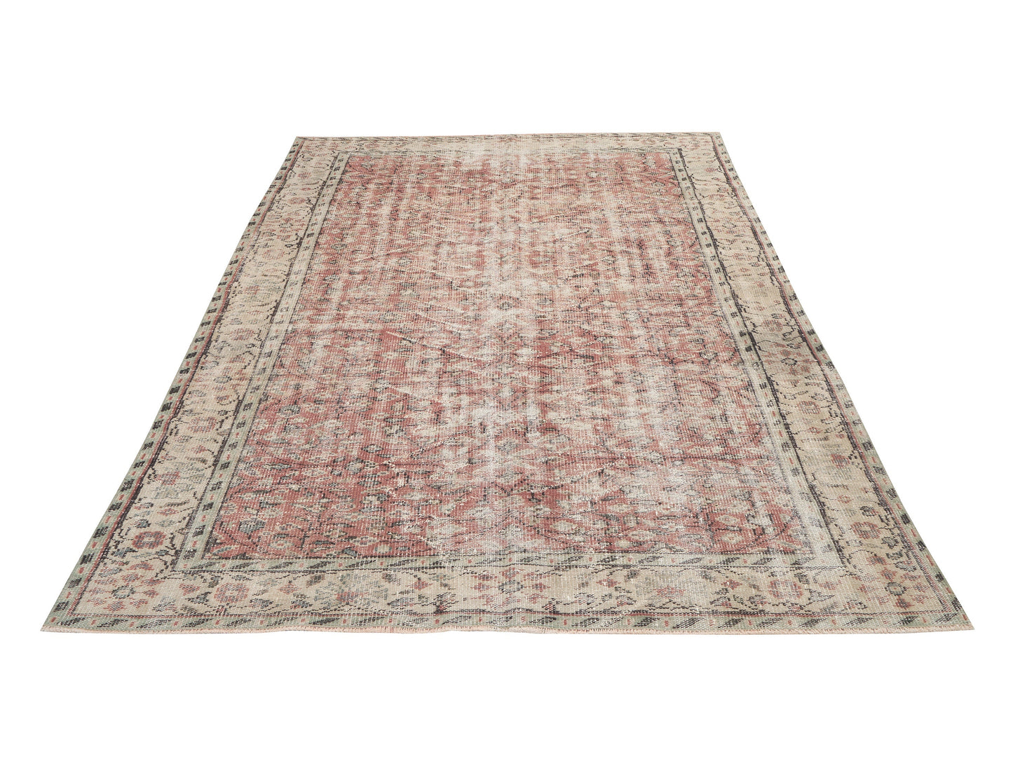 Vintage Handmade Rug, Turkish Oushak Antique Rug, Area Faded Rug, Office Rug, Turkey Rug, Scandinavian Rug, Carpet Rug, Rug 6x9, 12100
