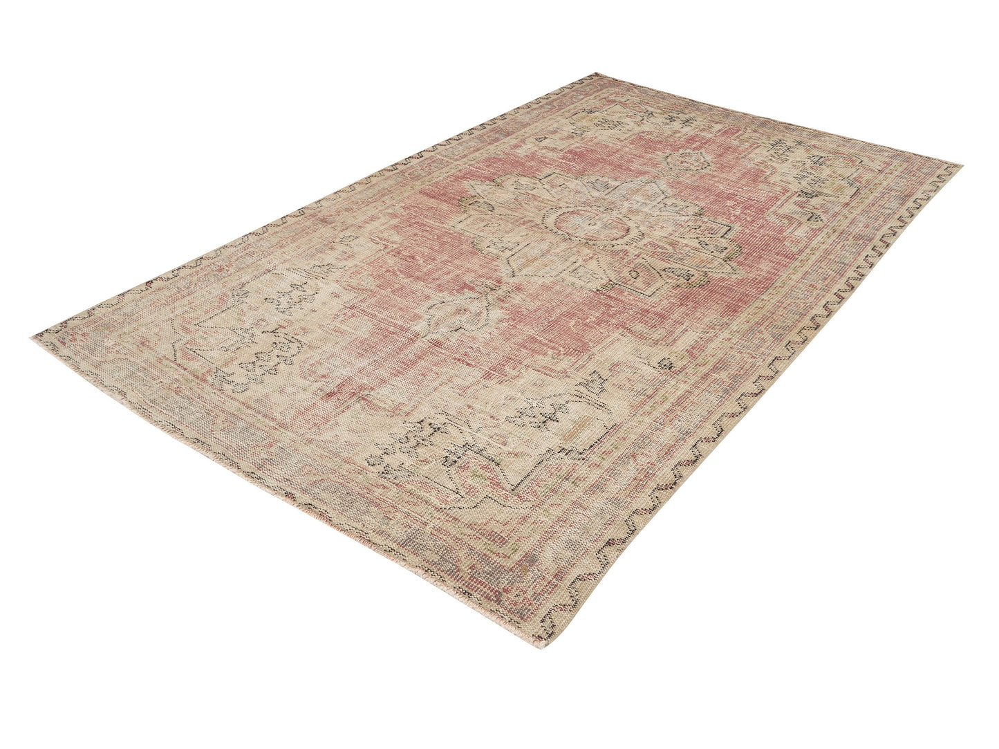 Vintage Handmade Rug, Turkish Oushak Rug, Area Faded Rug, Rug 6x9, Turkey Rug, Carpet Rug, Living Room Rug, Neutral Rug, Anatolia Rug, 12151