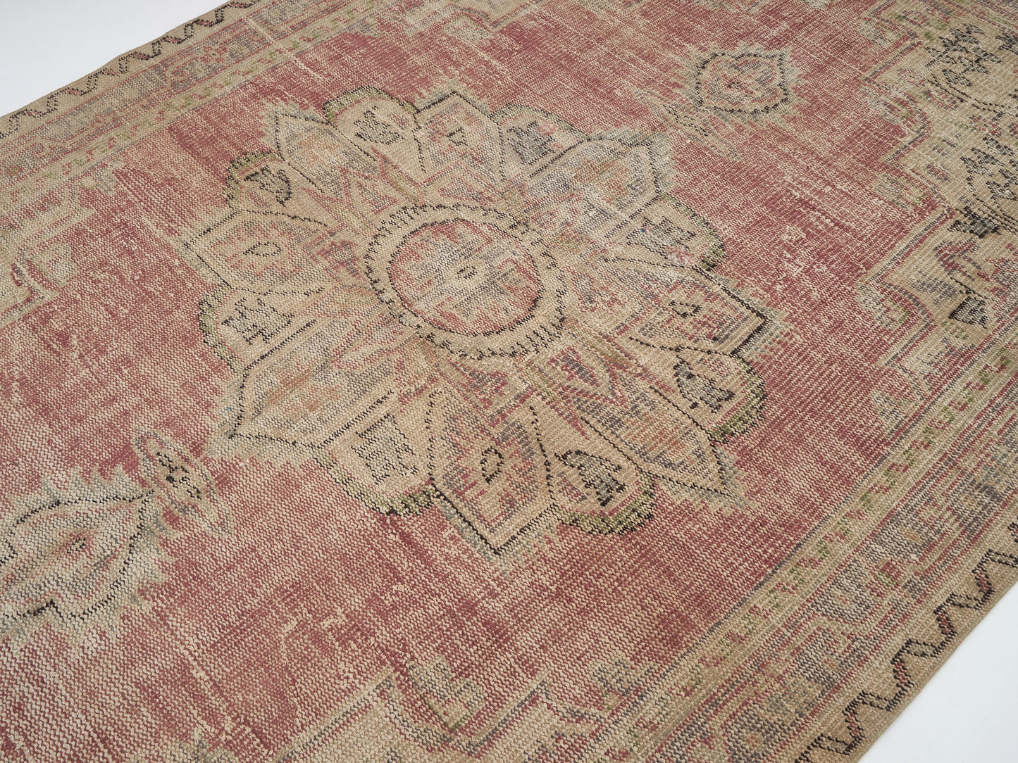 Vintage Handmade Rug, Turkish Oushak Rug, Area Faded Rug, Rug 6x9, Turkey Rug, Carpet Rug, Living Room Rug, Neutral Rug, Anatolia Rug, 12151