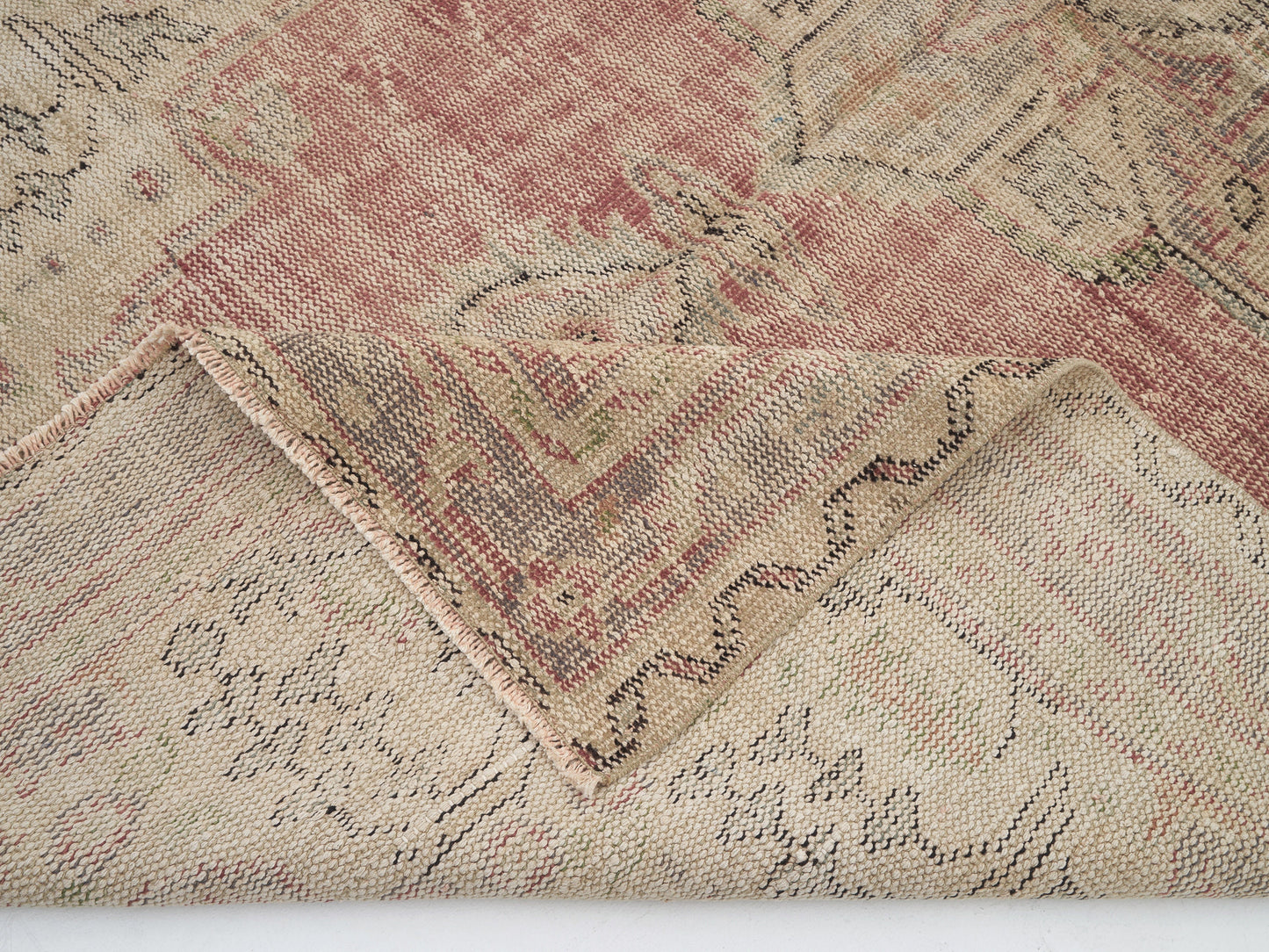 Vintage Handmade Rug, Turkish Oushak Rug, Area Faded Rug, Rug 6x9, Turkey Rug, Carpet Rug, Living Room Rug, Neutral Rug, Anatolia Rug, 12151
