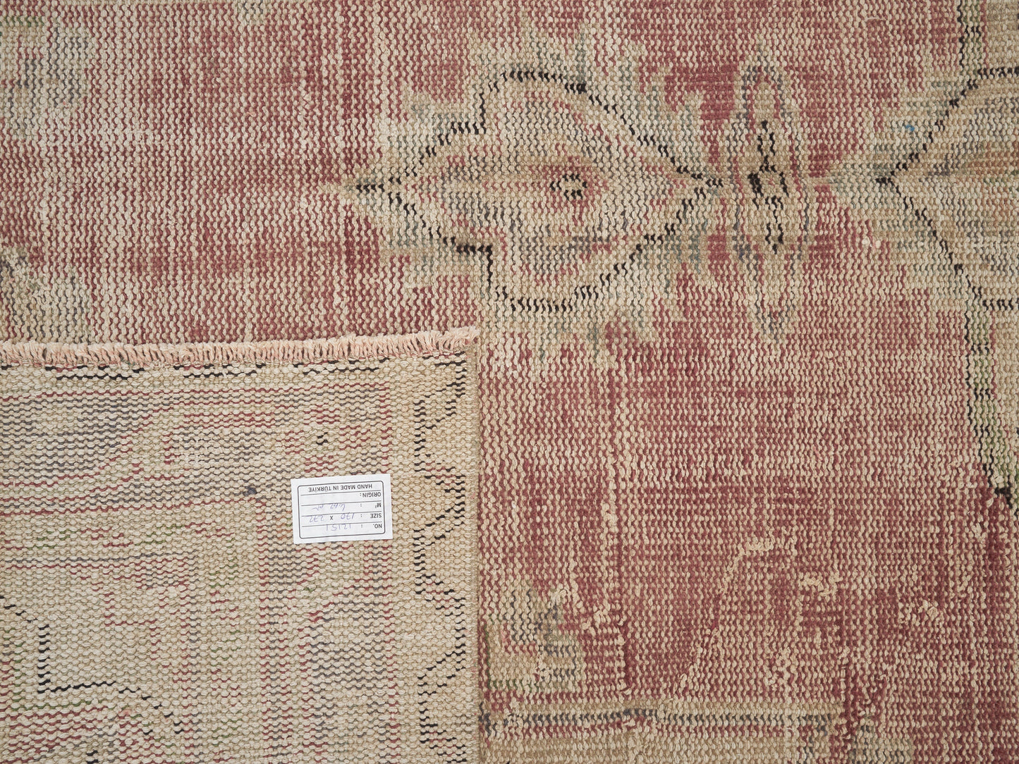 Vintage Handmade Rug, Turkish Oushak Rug, Area Faded Rug, Rug 6x9, Turkey Rug, Carpet Rug, Living Room Rug, Neutral Rug, Anatolia Rug, 12151