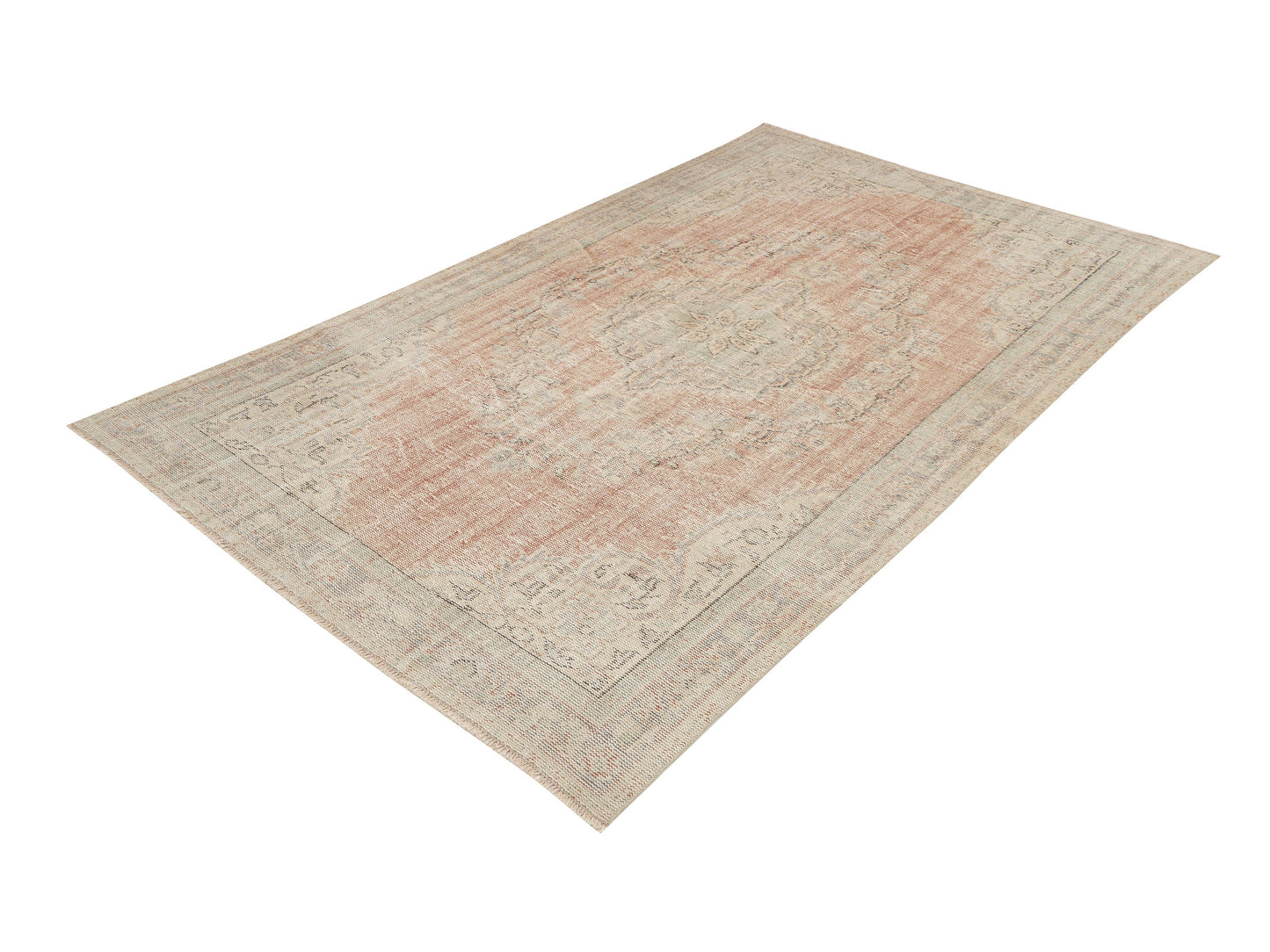 Area Oushak Rug, Turkish Handmade Rug, Vintage Antique Rug, Neutral Faded Rug, Living Room Rug, Carpet Rug, Bohemian Rug, Rug 6x9, 12122