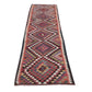 Runner Rug 3x12, Turkish Handmade Runner Rug, Oushak Eclectic Runner Rug, Vintage Antique Runner Rug, Kilim Runner, Anatolia Rug, 11266