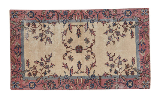 Turkish Vintage Handmade Rug, Oushak Area Faded Rug, Anatolia Antique Rug, Bohemian Rug, Turkey Rug, Vintage Carpet, Rug 4x6, 12233