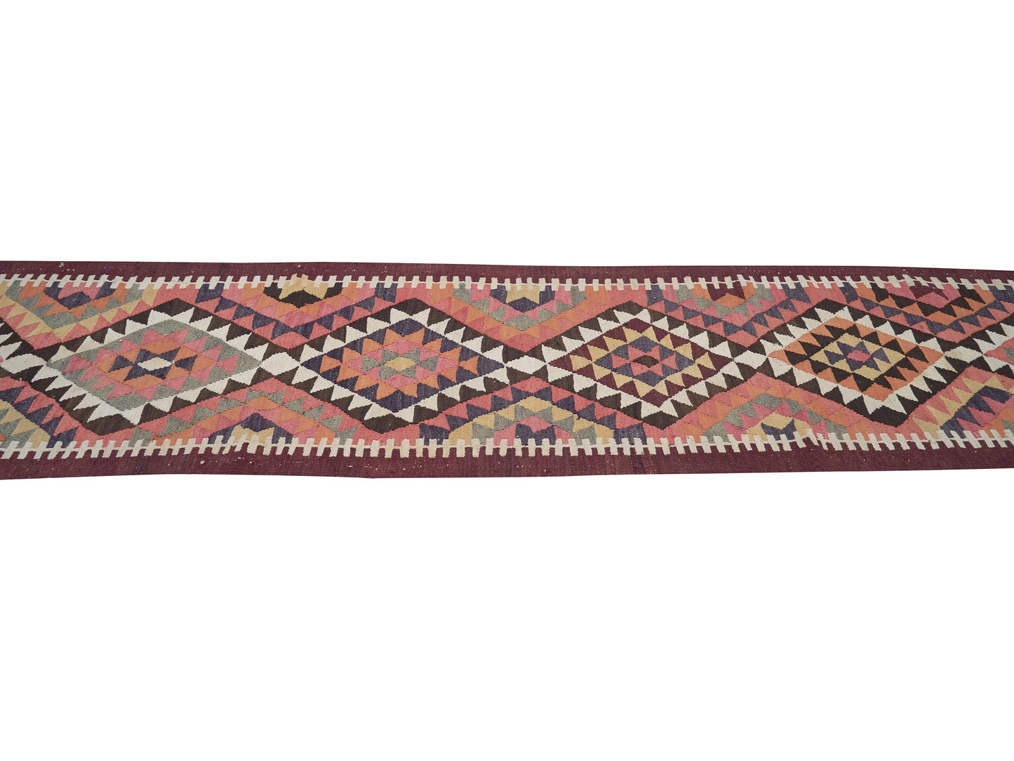 Turkish Vintage Runner Rug, Oushak Faded Runner Rug, Handmade Runner Rug, Kilim Runner, Kitchen Runner, Anatolia Rug, Runner Rug 3x14, 11297