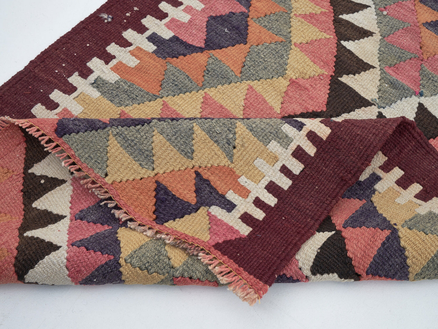 Turkish Vintage Runner Rug, Oushak Faded Runner Rug, Handmade Runner Rug, Kilim Runner, Kitchen Runner, Anatolia Rug, Runner Rug 3x14, 11297