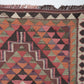 Turkish Kilim Runner Rug, Vintage Antique Runnner Rug, Oushak Eclectic Runner Rug, Bohemian Rug, Hallway Runner, Runner Rug 3x10, 11346