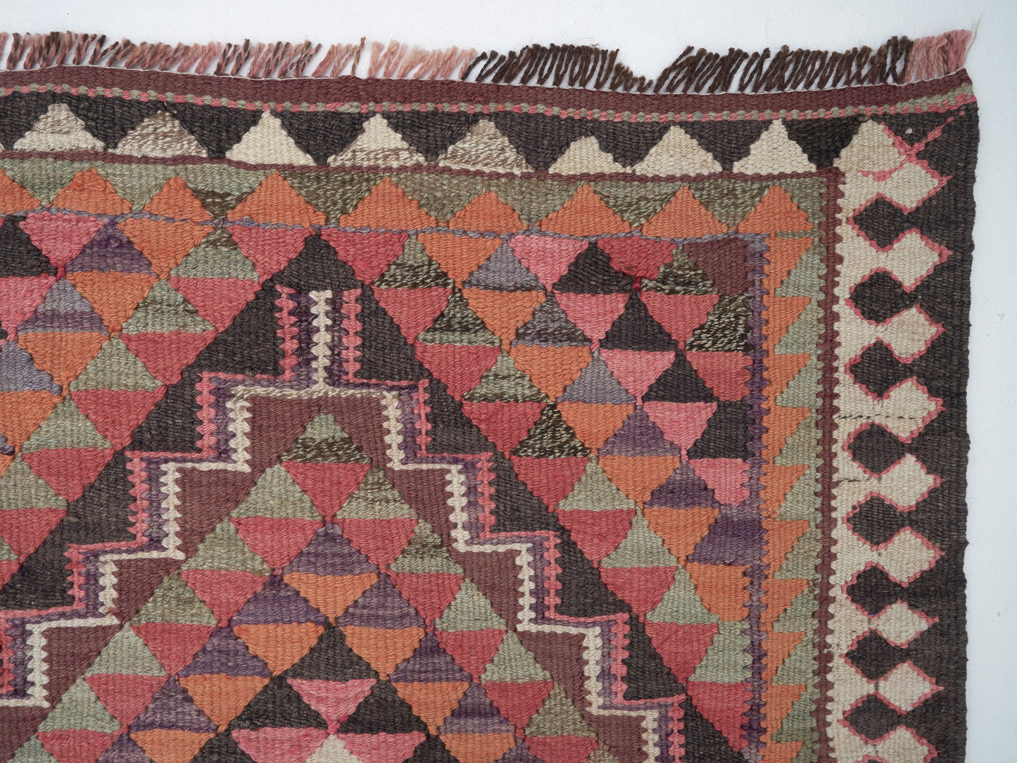Turkish Kilim Runner Rug, Vintage Antique Runnner Rug, Oushak Eclectic Runner Rug, Bohemian Rug, Hallway Runner, Runner Rug 3x10, 11346
