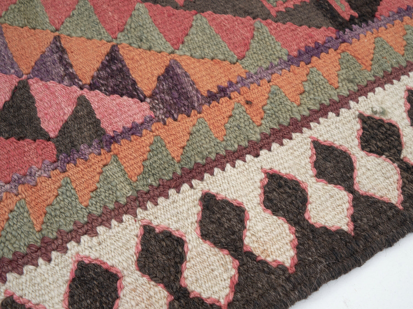 Turkish Kilim Runner Rug, Vintage Antique Runnner Rug, Oushak Eclectic Runner Rug, Bohemian Rug, Hallway Runner, Runner Rug 3x10, 11346