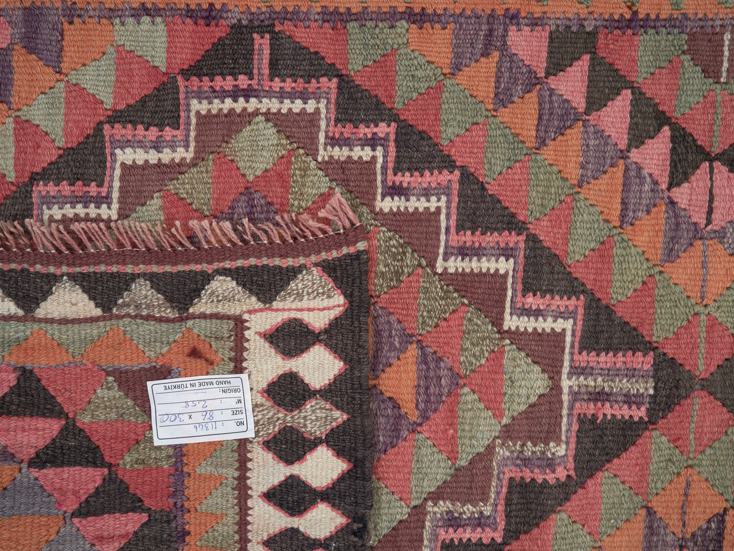 Turkish Kilim Runner Rug, Vintage Antique Runnner Rug, Oushak Eclectic Runner Rug, Bohemian Rug, Hallway Runner, Runner Rug 3x10, 11346