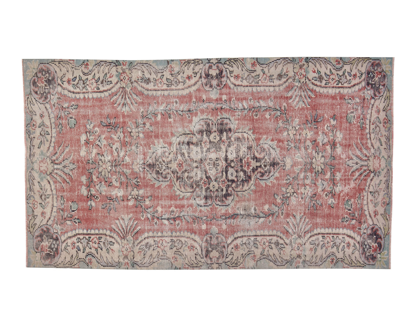 Oushak Area Rug, Turkish Vintage Rug, Handmade Antique Rug, Anatolia Rug, Neutral Floor Rug, Bohemian Rug, Turkey Rug, Rug 5x9, 12143