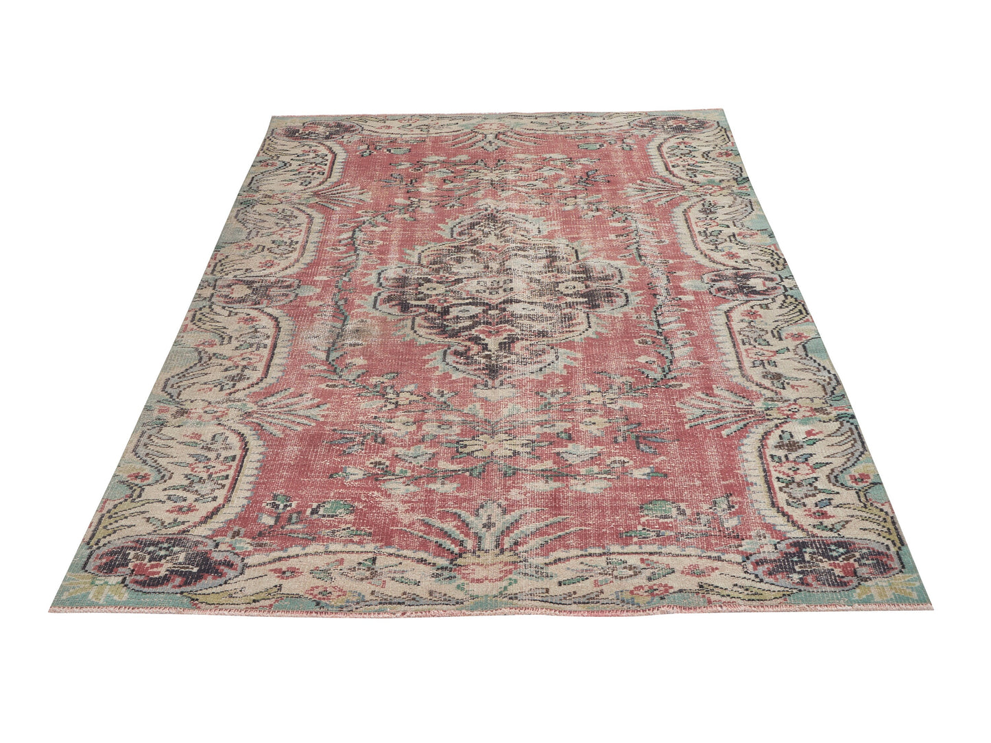 Oushak Area Rug, Turkish Vintage Rug, Handmade Antique Rug, Anatolia Rug, Neutral Floor Rug, Bohemian Rug, Turkey Rug, Rug 5x9, 12143