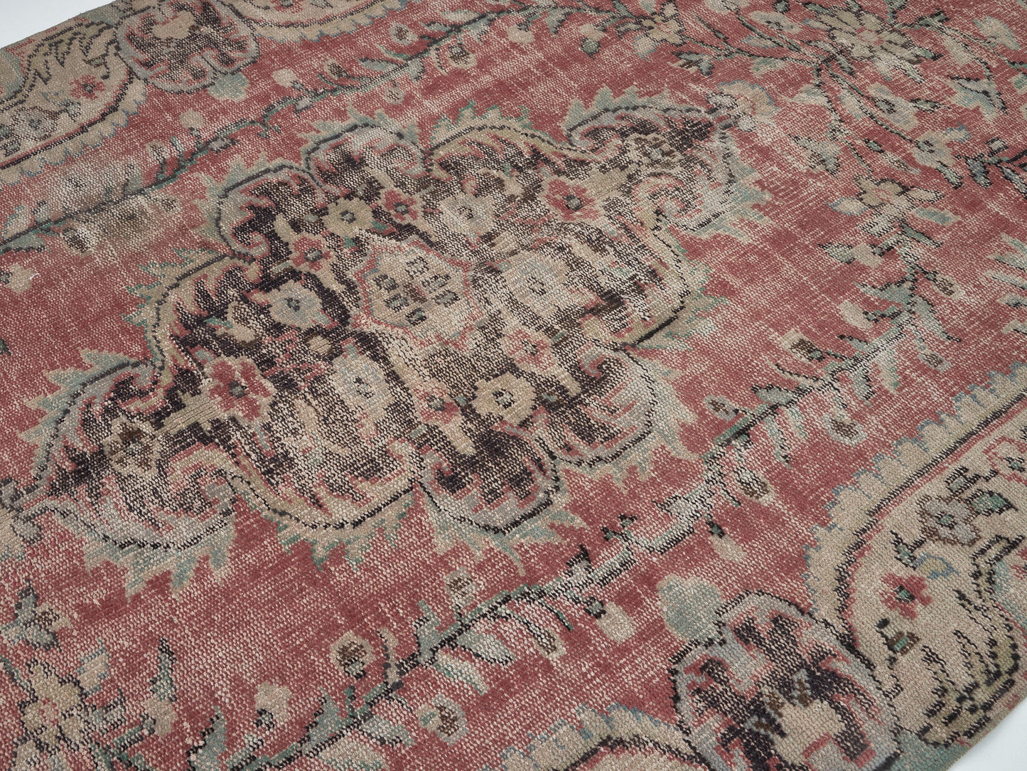 Oushak Area Rug, Turkish Vintage Rug, Handmade Antique Rug, Anatolia Rug, Neutral Floor Rug, Bohemian Rug, Turkey Rug, Rug 5x9, 12143