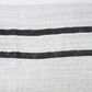 Handmade Kilim Rug, Turkish Kilim, Vintage Kilim, Area Black Striped Kilim Rug, Large White Hemp Rug, Oversize Rug, Kilim Rug 9x12, 12541
