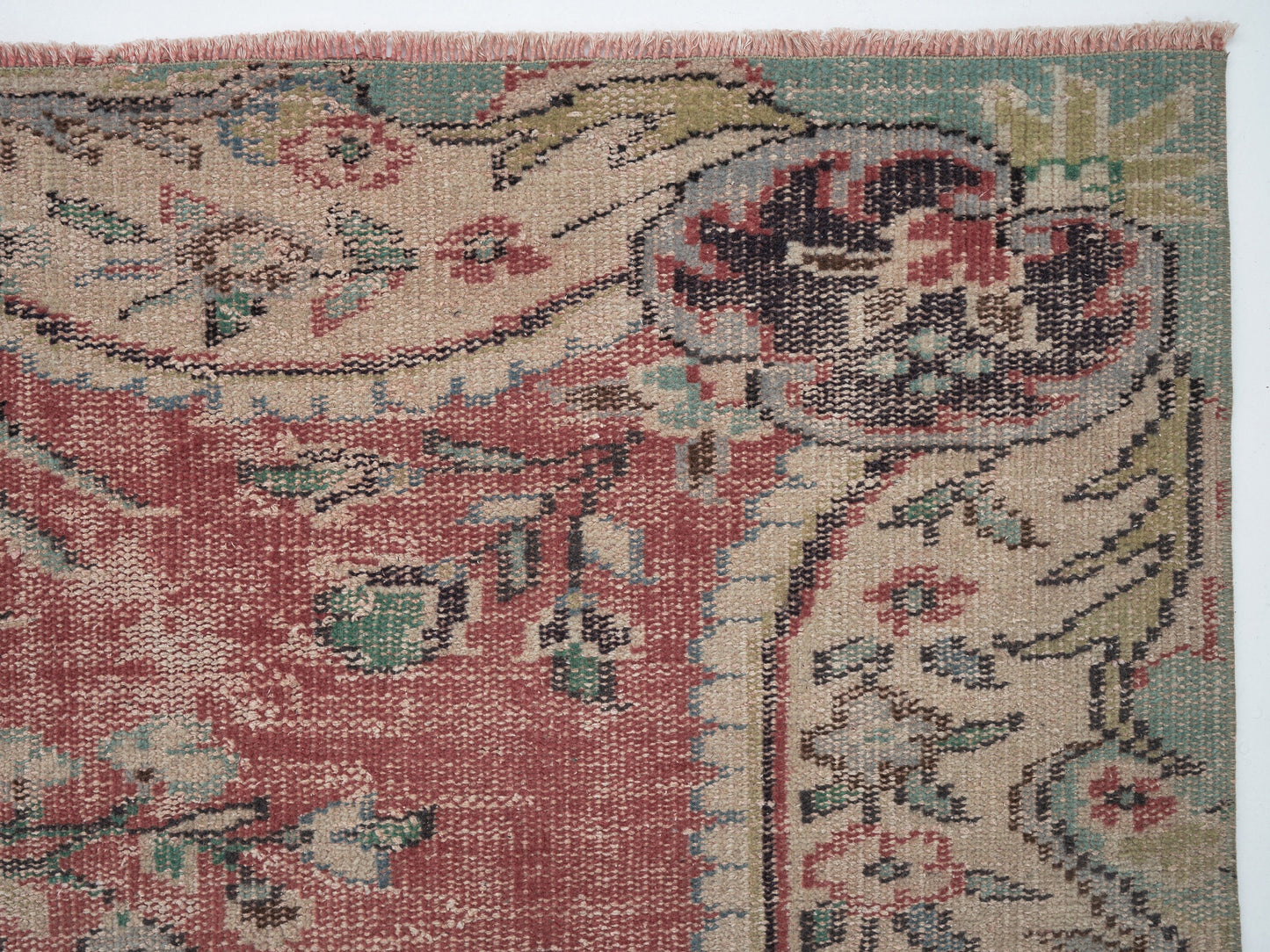 Oushak Area Rug, Turkish Vintage Rug, Handmade Antique Rug, Anatolia Rug, Neutral Floor Rug, Bohemian Rug, Turkey Rug, Rug 5x9, 12143