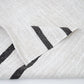 Handmade Kilim Rug, Turkish Kilim, Vintage Kilim, Area Black Striped Kilim Rug, Large White Hemp Rug, Oversize Rug, Kilim Rug 9x12, 12541