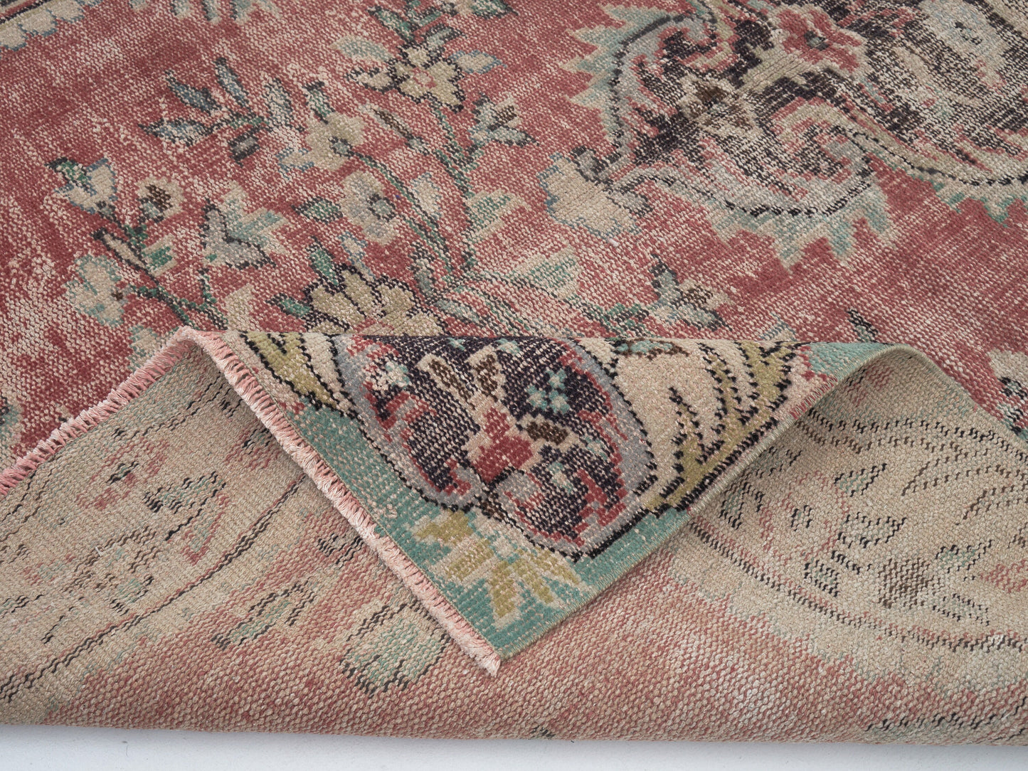 Oushak Area Rug, Turkish Vintage Rug, Handmade Antique Rug, Anatolia Rug, Neutral Floor Rug, Bohemian Rug, Turkey Rug, Rug 5x9, 12143