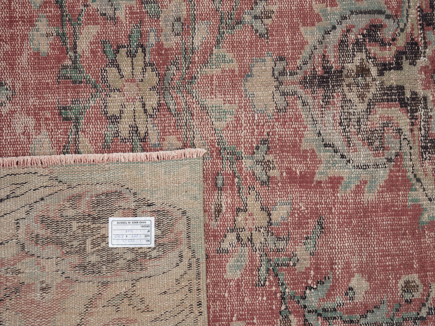 Oushak Area Rug, Turkish Vintage Rug, Handmade Antique Rug, Anatolia Rug, Neutral Floor Rug, Bohemian Rug, Turkey Rug, Rug 5x9, 12143