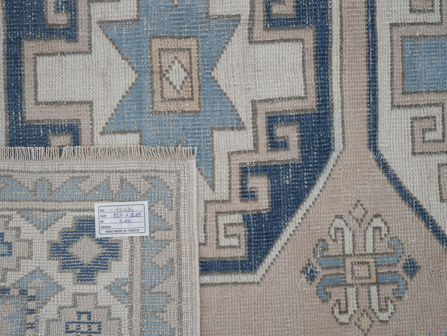 Oushak Vintage Rug, Turkish Handmade Rug, Area Eclectic Rug, Office Rug, Carpet Rug, Turkish Carpet, Turkey Rug, Rug 5x7, 12434