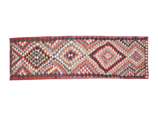 Vintage Oushak Runner Rug, Turkish Handmade Runner Rug, Anatolia Rug, Kilim Runner Rug, Kitchen Runner, Bohemian Rug, Runner Rug 3x10, 11277