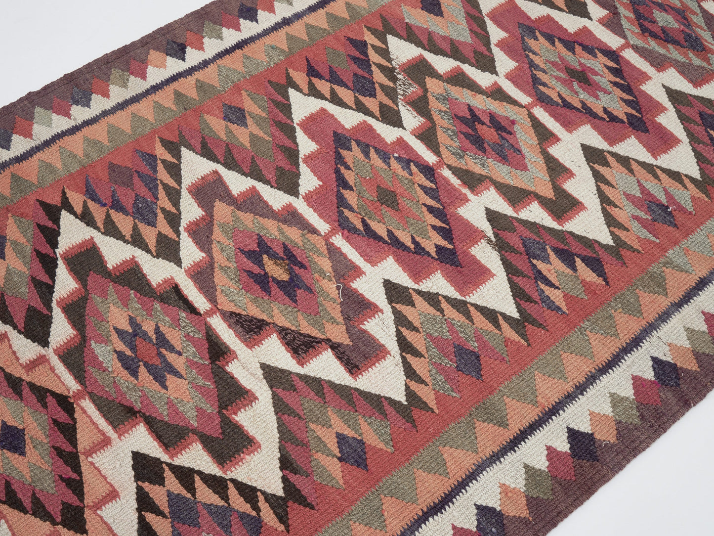 Vintage Handmade Runner Rug, Turkish Antique Runner Rug, Oushak Eclectic Runner Rug, Anatolia Rug, Hallway Runner, Runner Rug 3x11, 11390