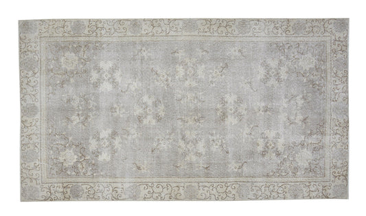 Turkish Rug, Handmade Area Rug, Oushak Rug, Neutral Muted Rug, Turkey Rug, Carpet Rug, Kid Room Rug, Vintage Unique Rug, Rug 5x8, 12411