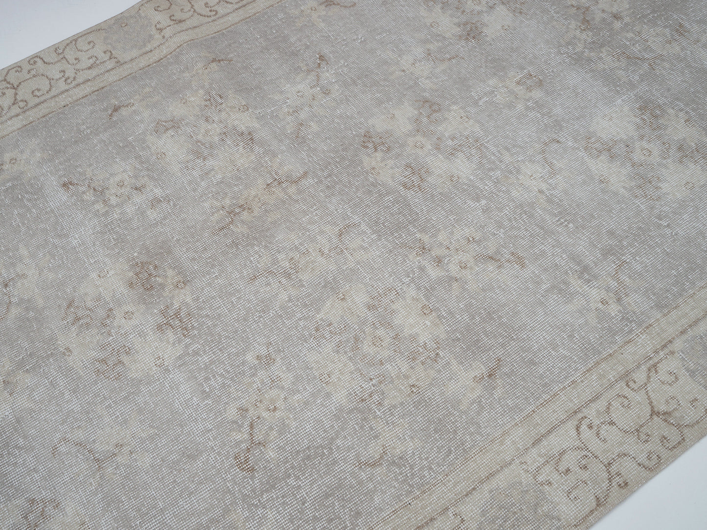 Turkish Rug, Handmade Area Rug, Oushak Rug, Neutral Muted Rug, Turkey Rug, Carpet Rug, Kid Room Rug, Vintage Unique Rug, Rug 5x8, 12411