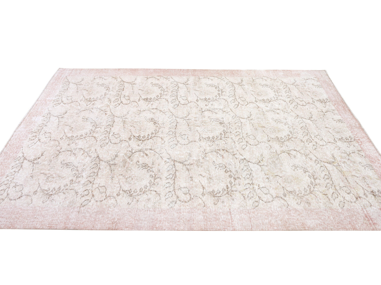 Primitive Rug, Oushak Handmade Rug, Area Faded Rug, Turkish Antique Rustic Rug, Wool Rug, Vintage Muted Rug, Kid Room Rug, Rug 5x9, 10356
