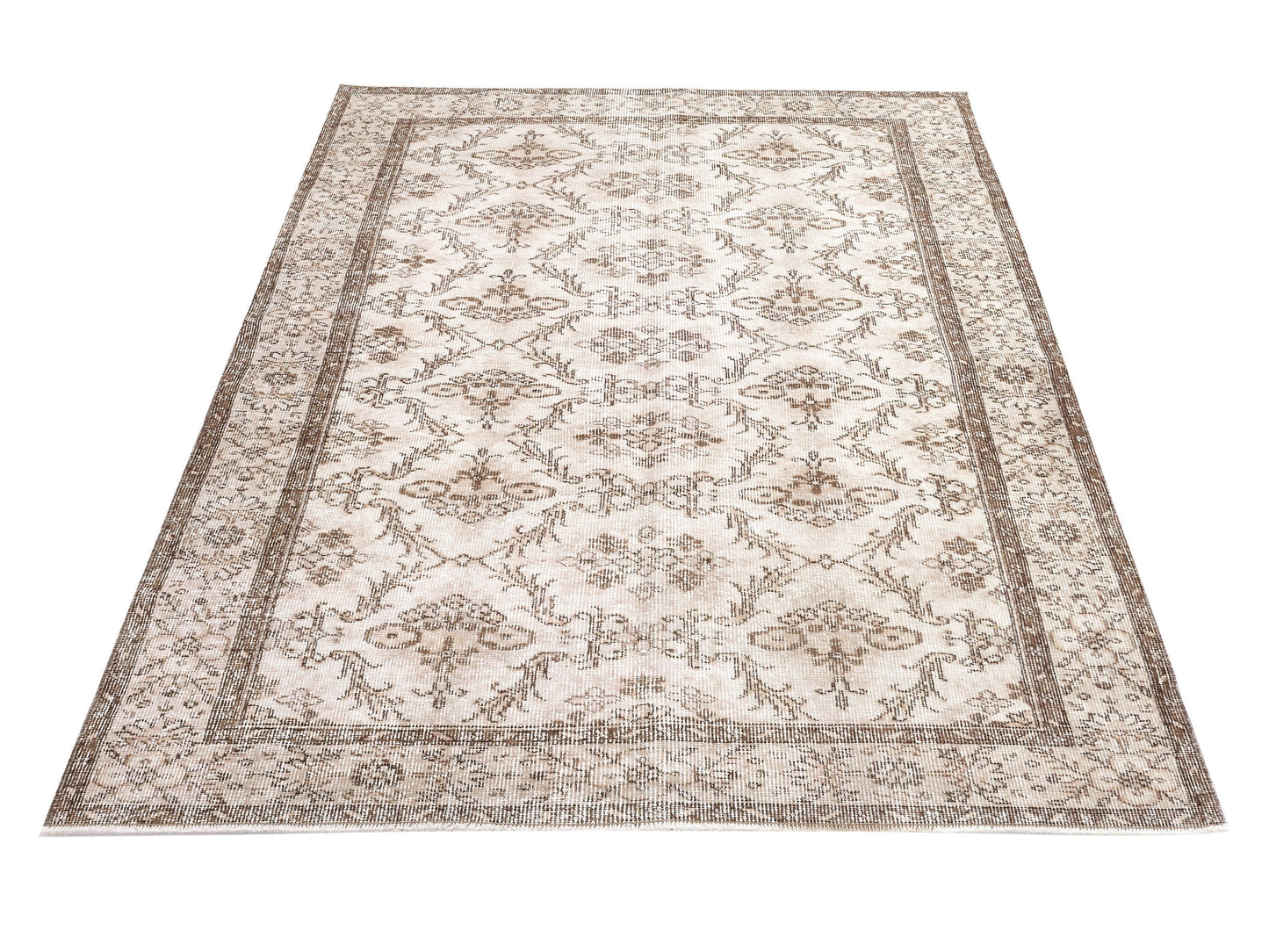 Oushak Area Rug, Handmade Unique Rug, Turkish Vintage Rug, Bohemian Antique Rug, Neutral Floor Eclectic Rug, Turkey Rug, Rug 5x8, 10367