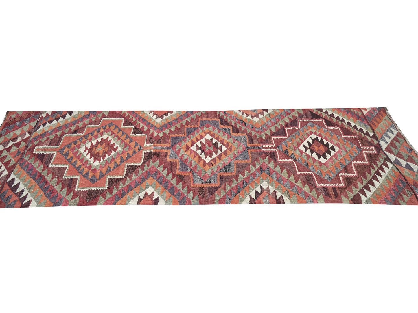 Runner Rug 3x9, Turkish Vintage Runner Rug, Handmade Antique Runner Rug, Oushak Eclectic Runner Rug, Hallway Runner, Kilim Runner Rug, 11294