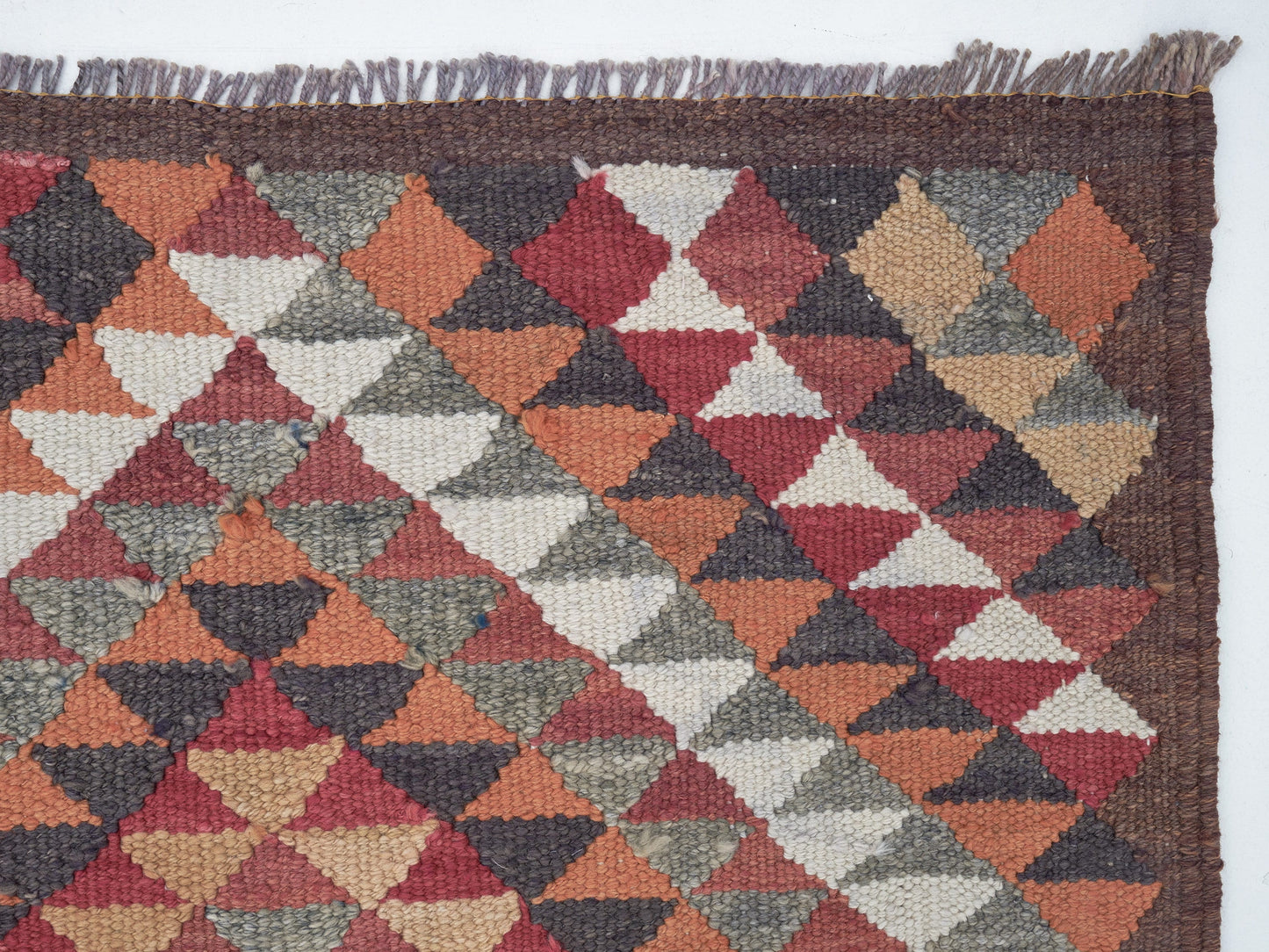 Vintage Oushak Runner Rug, Turkish Handmade Runner Rug, Entryway Rug, Bohemian Rug, Runner Rug 3x12, Anatolia Rug, Kilim Runner Rug, 11295