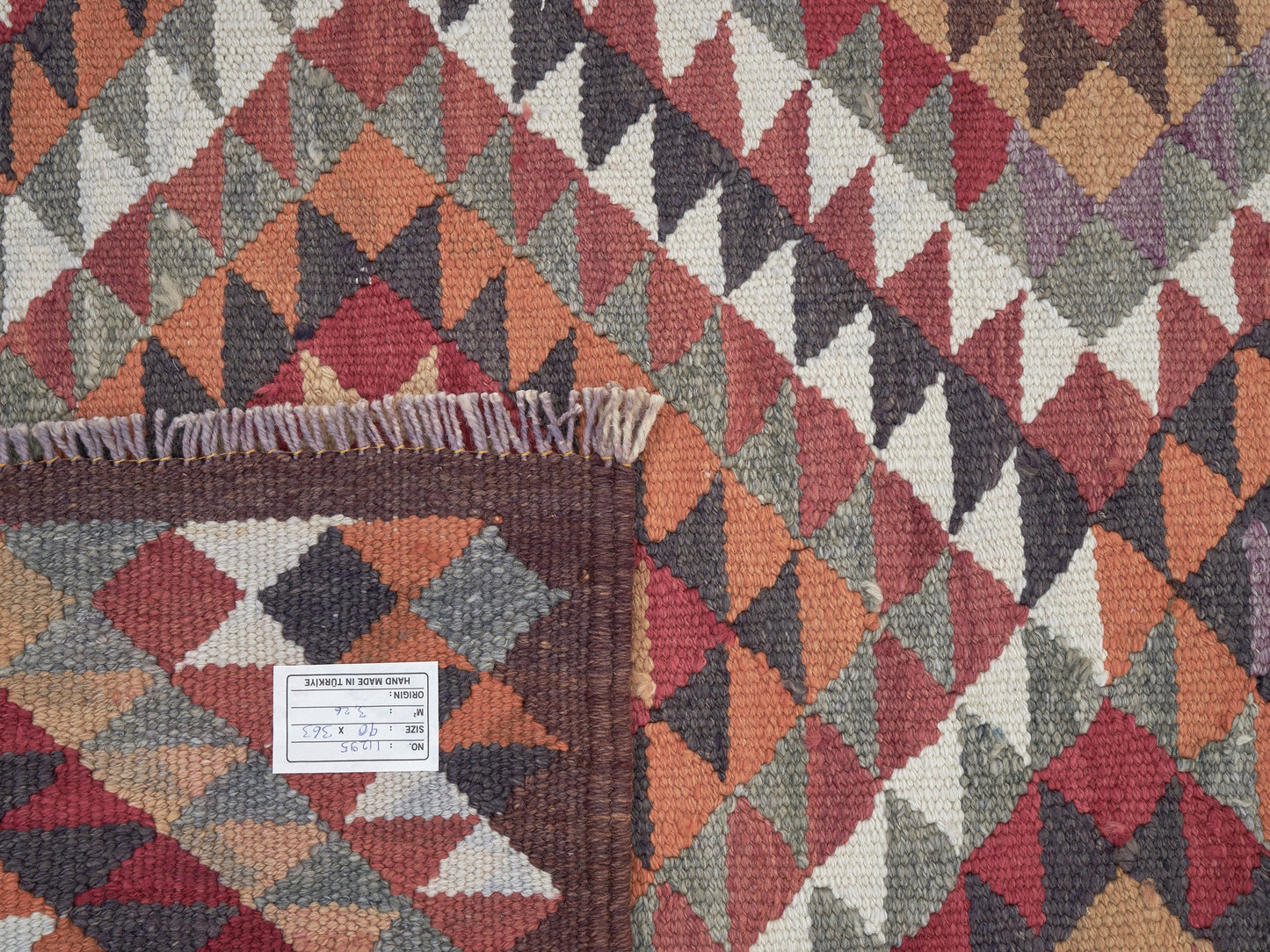 Vintage Oushak Runner Rug, Turkish Handmade Runner Rug, Entryway Rug, Bohemian Rug, Runner Rug 3x12, Anatolia Rug, Kilim Runner Rug, 11295