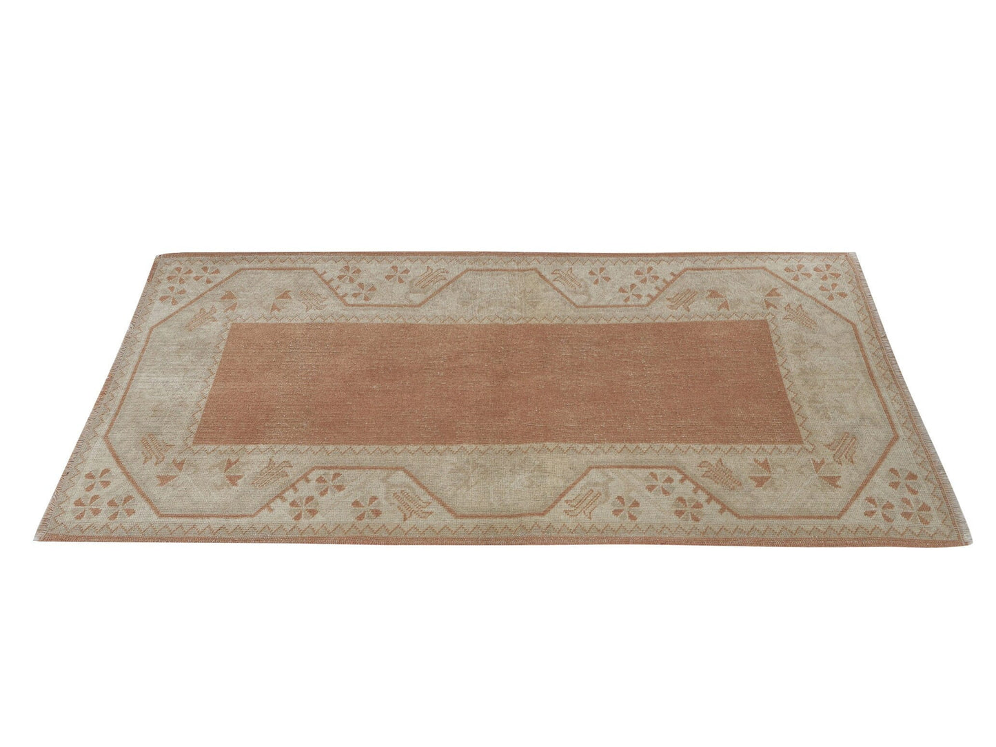 Handmade Rug, Vintage Rug, Turkey Rug, Bedroom Rug, Turkish Rug, Oushak Rug, Area Faded Rug, Rug 3x5, Anatolia Muted Rug, Carpet Rug, 12240