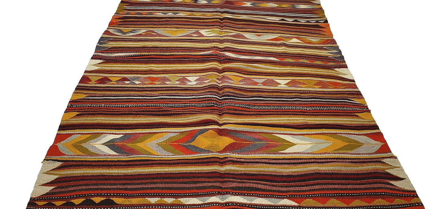 Kilim rug 5x8, Turkish Vintage Kilim rug ,Neutral rug ,Handmade rug ,Area rug ,5x8 Rug, Boho rug, Old rug, Wool rug, Kilim rug 5x8 ,2934