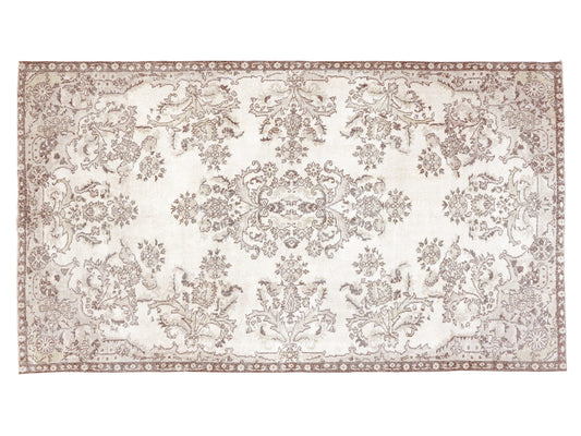 Oushak Rug, Turkish Rug, Vintage Handmade Rug, Neutral Area Rug,Bedroom Rug, Scandinavian Rug, Carpet Rug, Turkey Rug, Rug 5x9, 10384
