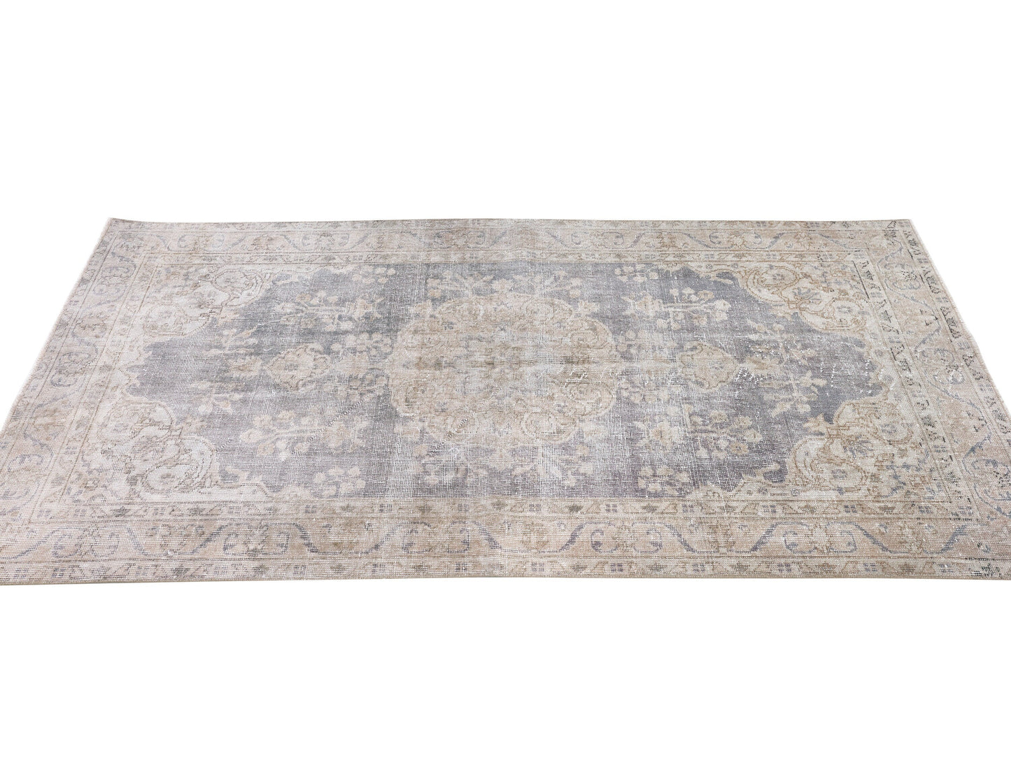 Oushak Rug, Vintage Rug 4x6, Turkish Handmade Unique Rug, Area Floor Rug, Neutral Muted Rug, Turkey Rug, Living Room Rug, Carpet Rug, 10348