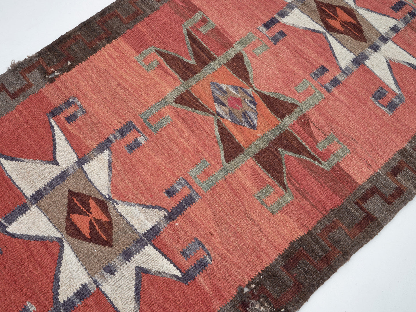 Turkish Handmade Runner Rug, Vintage Antique Runner Rug, Oushak Eclectic Runner Rug, Anatolia Rug, Kilim Runner Rug, Runner Rug 3x11, 11301