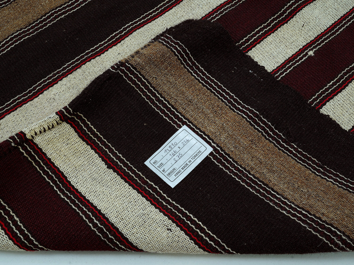 Turkish Vintage Kilim Rug, Handmade Antique Kilim Rug, Area Striped Kilim Rug, Living Room Rug, Kilim Rug 5x7, Goat Hair Rug, 12810