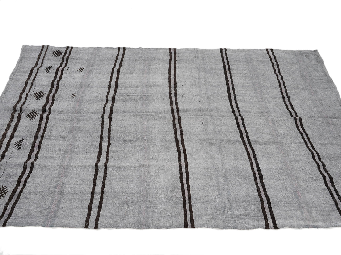 Vintage Kilim, Handmade Kilim Rug, Turkish Unique Kilim Rug, Area Muted Kilim Rug, Hemp Rug, Bedroom Rug, Gray Rug, Kilim Rug 6x8, 12820