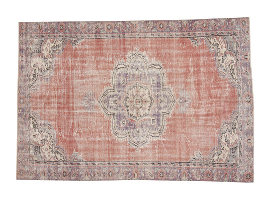 Vintage Handmade Area Rug, Turkish Oushak Antique Rug, Neutral Faded Rug, Living Room Rug, Turkey Rug, Bohemian Rug, Rug 6x8, 12115