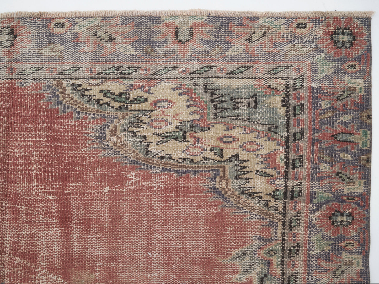 Vintage Handmade Area Rug, Turkish Oushak Antique Rug, Neutral Faded Rug, Living Room Rug, Turkey Rug, Bohemian Rug, Rug 6x8, 12115