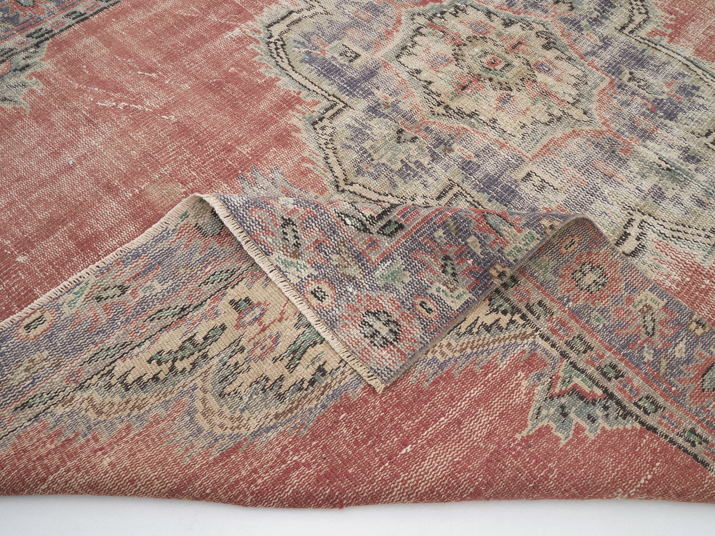 Vintage Handmade Area Rug, Turkish Oushak Antique Rug, Neutral Faded Rug, Living Room Rug, Turkey Rug, Bohemian Rug, Rug 6x8, 12115