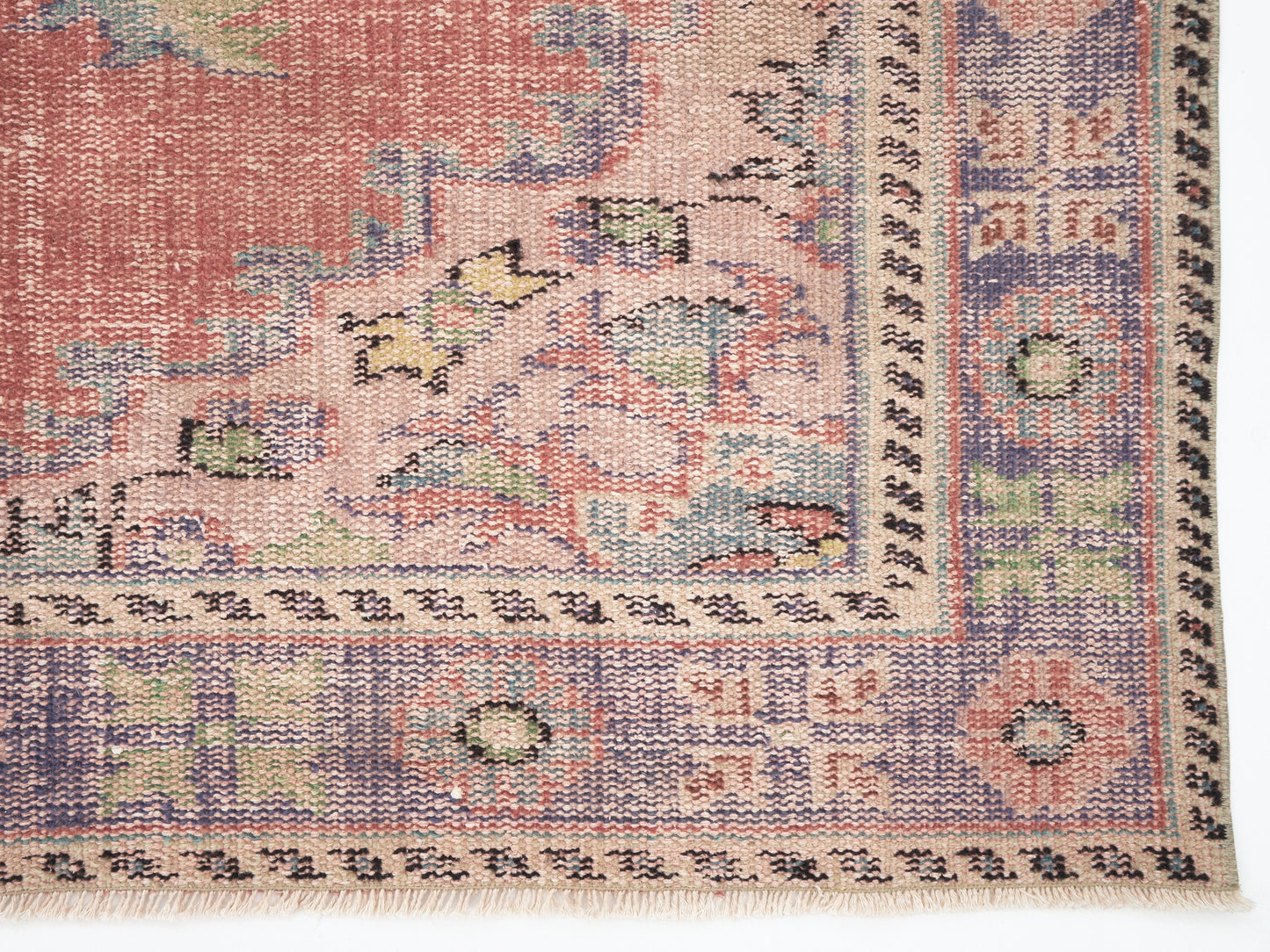 Handmade Area Rug, Turkish Vintage Rug, Oushak Eclectic Rug, Neutral Faded Rug, Kid Room Rug, Anatolia Rug, Bohemian Rug, Rug 5x9, 12116