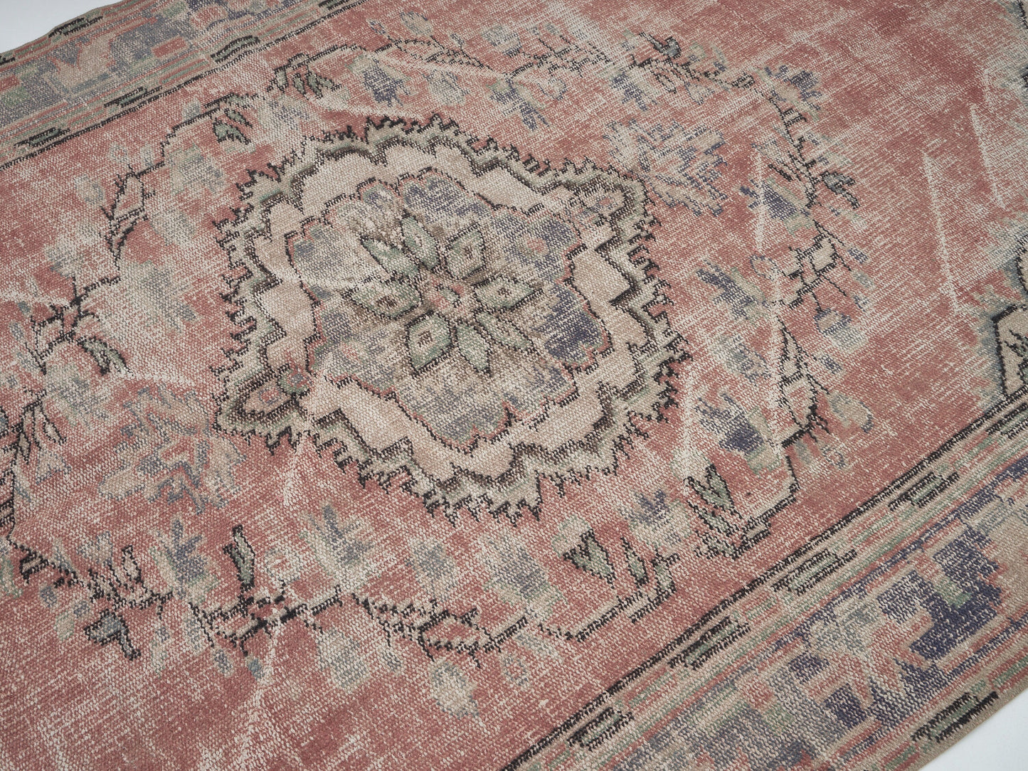 Turkish Vintage Oushak Rug, Handmade Area Rug, Neutral Floor Rug, Office Rug, Anatolia Rug, Carpet Rug, Turkish Carpet, Rug 5x8, 12066