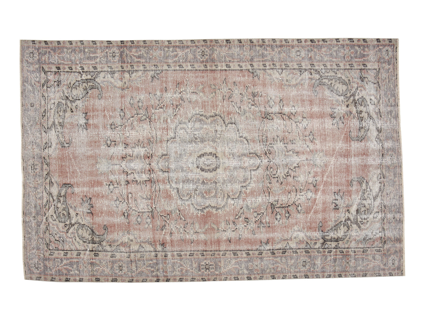 Oushak Area Rug, Vintage Handmade Rug, Turkish Antique Rug, Neutral Floor Rug, Living Room Rug, Turkey Rug, Vintage Carpet, Rug 5x8, 12141