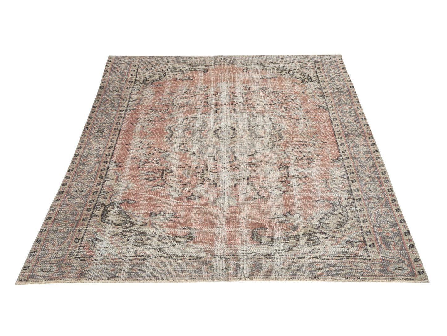Oushak Area Rug, Vintage Handmade Rug, Turkish Antique Rug, Neutral Floor Rug, Living Room Rug, Turkey Rug, Vintage Carpet, Rug 5x8, 12141
