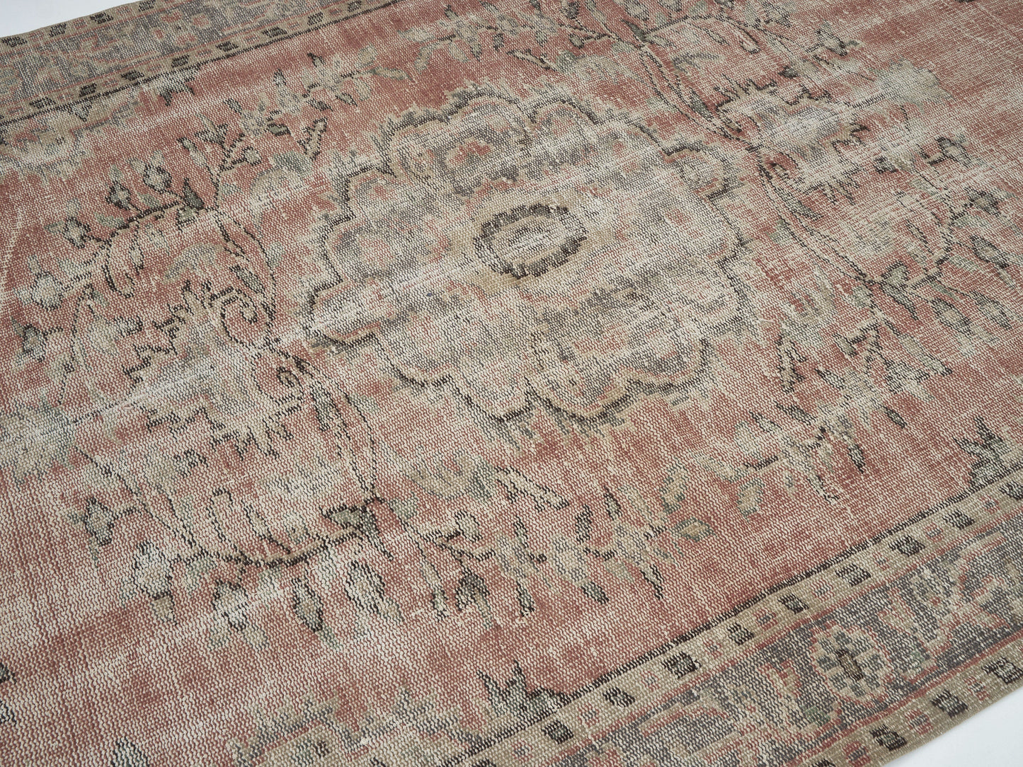 Oushak Area Rug, Vintage Handmade Rug, Turkish Antique Rug, Neutral Floor Rug, Living Room Rug, Turkey Rug, Vintage Carpet, Rug 5x8, 12141